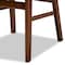 Baxton Studio Euclid Mid-Century Modern Sand Fabric and Walnut Brown Finished Wood 2-Piece Dining Chair Set 184-11648-Zoro - alternate 2